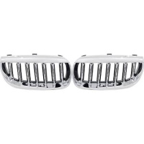 BMW X3 E83 03-08 Enkelribbad Kromad Sportgrill / Njurar DIEDERICHS